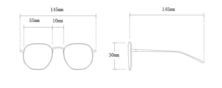 Linearo Sunglares ^ Color 01 (Black/Golden)