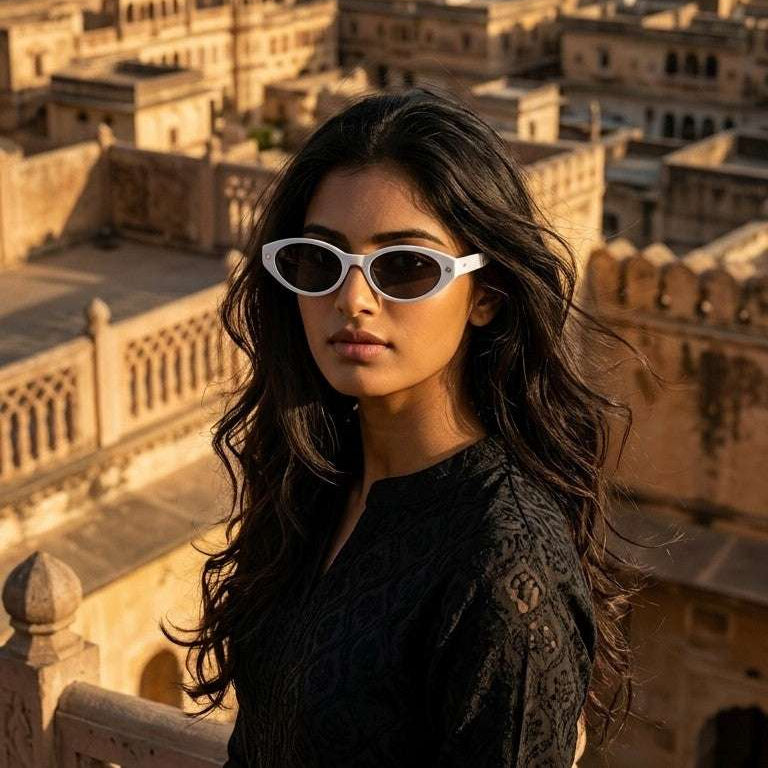 Retro Orbit Sunglares ^ Color 02 (White/Gray)