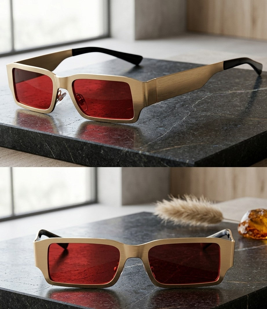 Metalo Sunglares ^ Color 02 (Gold/Red)