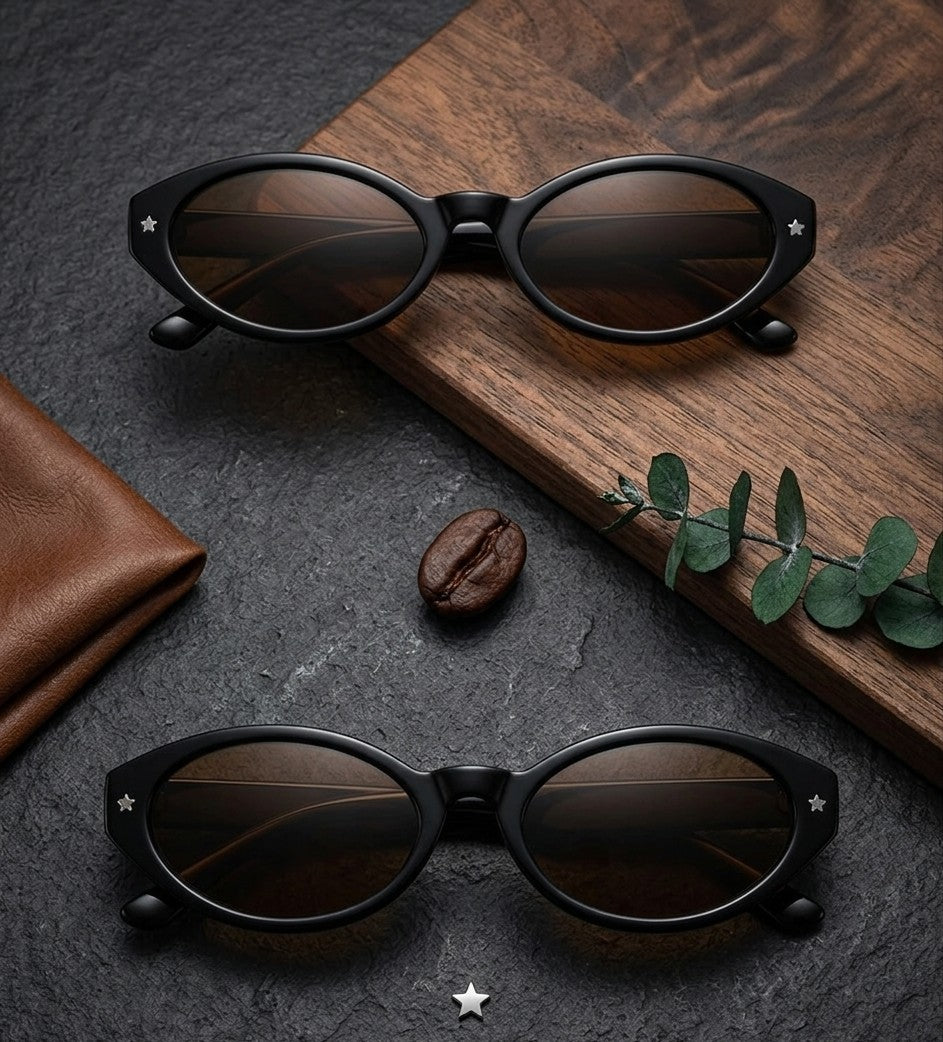Retro Orbit Sunglares ^ Color 01 (Black/Tea)