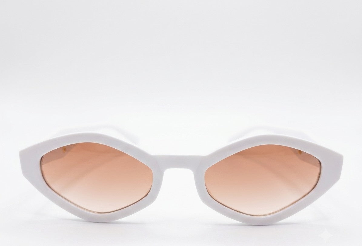 Amberly Sunglares ^ Color 02 (White/Double Tea)
