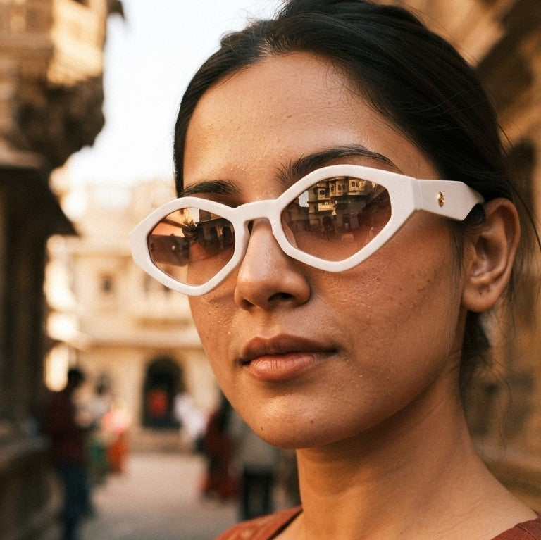Amberly Sunglares ^ Color 02 (White/Double Tea)